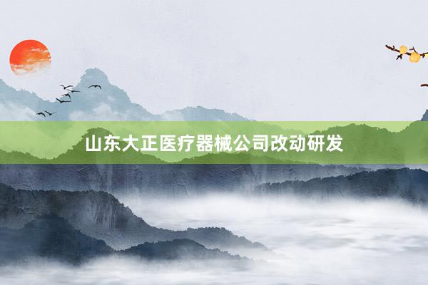 山东大正医疗器械公司改动研发